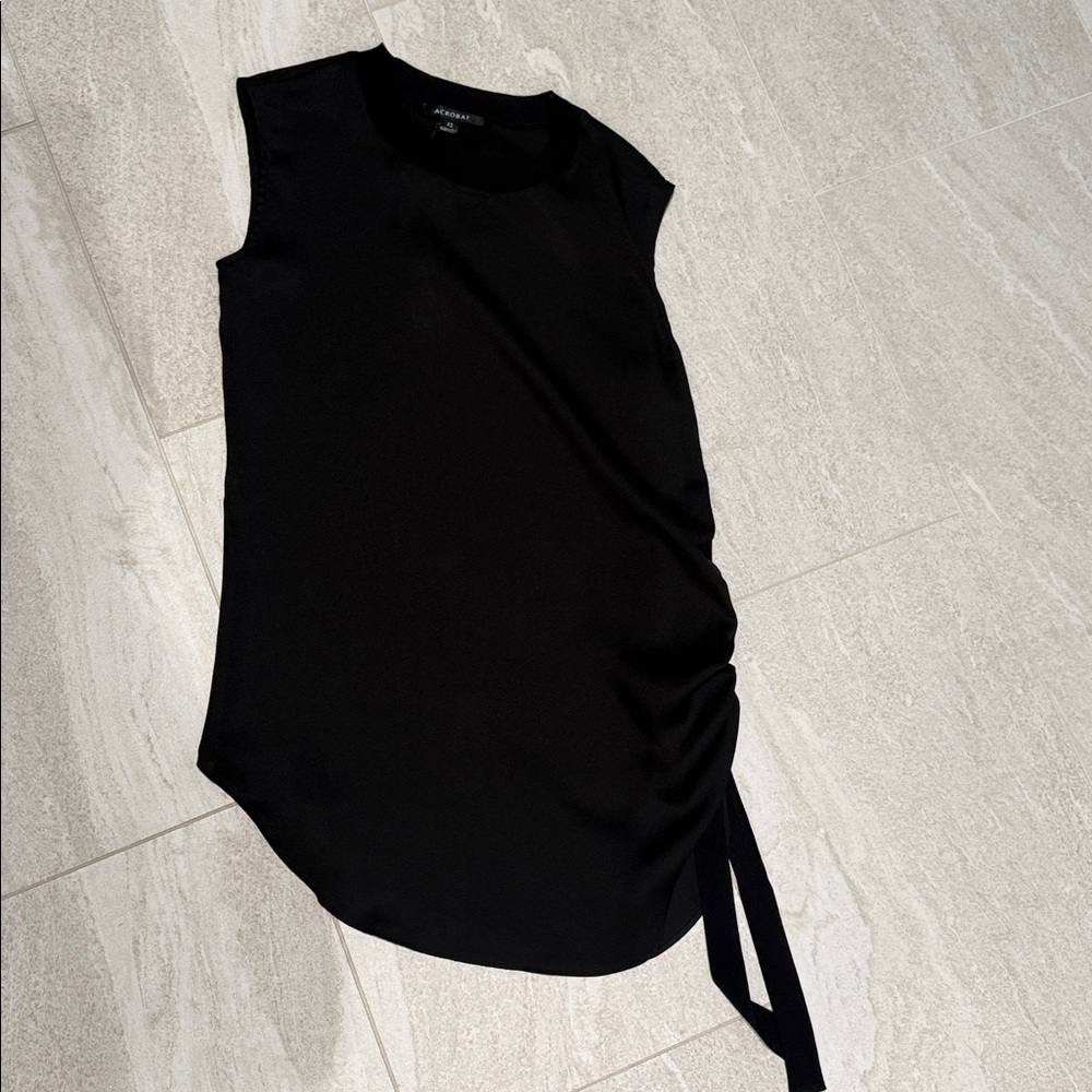 Acrobat Black Sleeveless Blouse